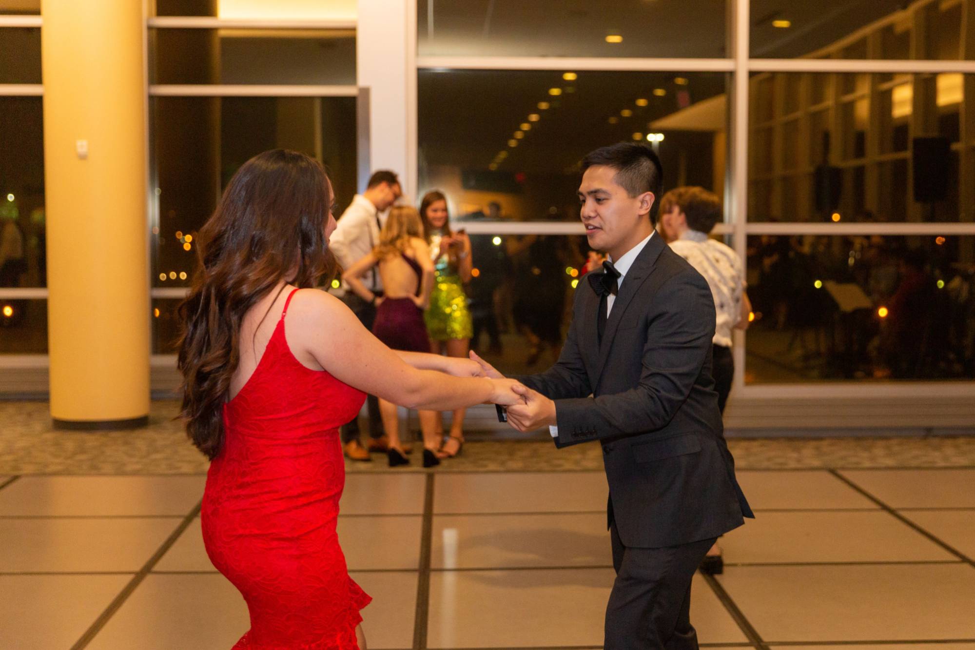 Students swing dancing at Presidents' Ball